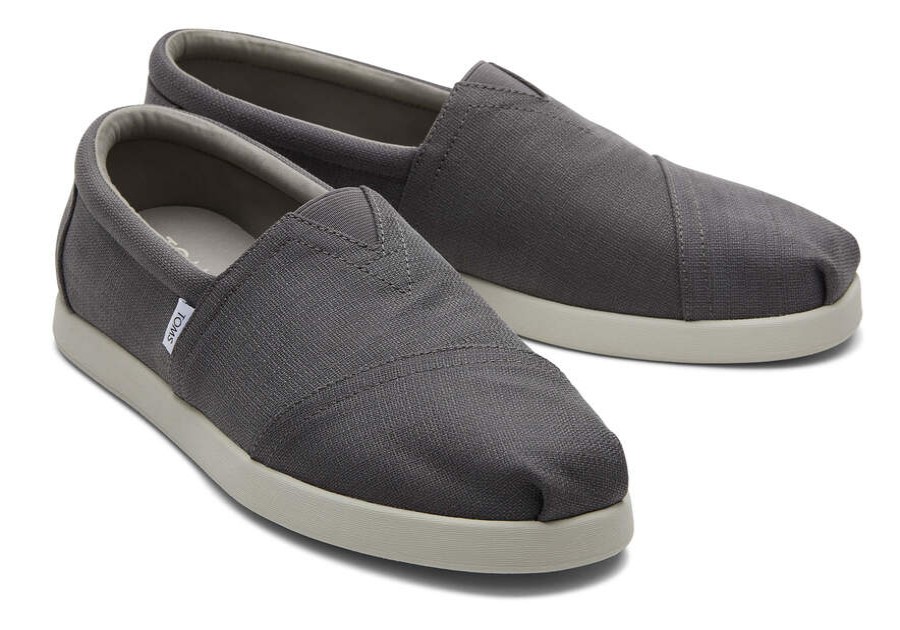 TOMS Earthwise | Men'S Grey Refibra Tencel Textured Woven Alpargatas | Toms