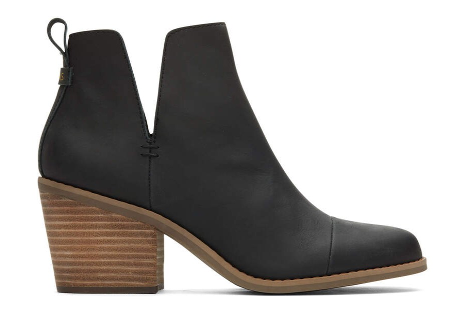 TOMS Boots & Booties | Women'S Black Everly Leather Boot | Toms