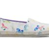 TOMS Prints & Patterns | Youth'S White Watercolor Ombre Unicorns Alpargatas | Toms