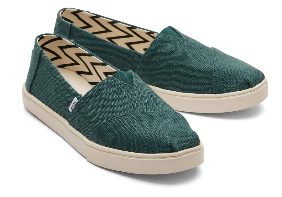 TOMS Alpargatas | Women'S Green Heritage Canvas Eco Cupsole Alpargatas | Toms