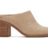 TOMS Boots & Booties | Women'S Natural Suede Evelyn Mule Boots | Toms