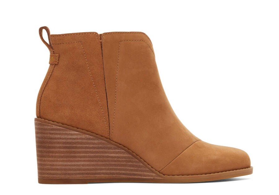 TOMS Boots & Booties | Women'S Natural Leather Suede Clare Boots | Toms