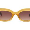 TOMS Sunglasses | Jules Honeycomb Crystal Frame And Brown Gradient Lens Sunglass | Toms