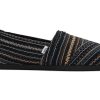 TOMS Alpargatas | Women'S Black Multi Embroidered Chenille Faux Fur Alpargatas | Toms