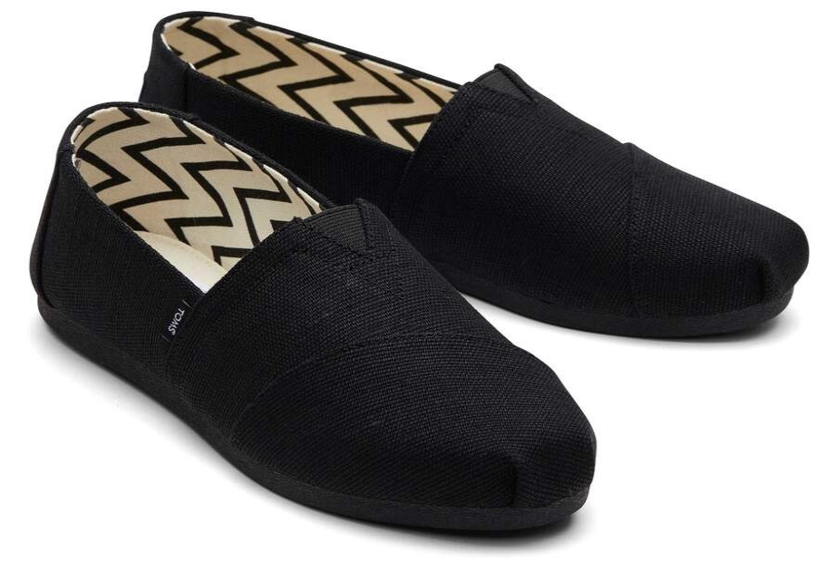 TOMS Exclusives | Womens Alpargata All Black Heritage Canvas Espadrille | Toms