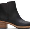 TOMS Boots & Booties | Black Smooth Waxy Leather Women'S Marina Booties | Toms