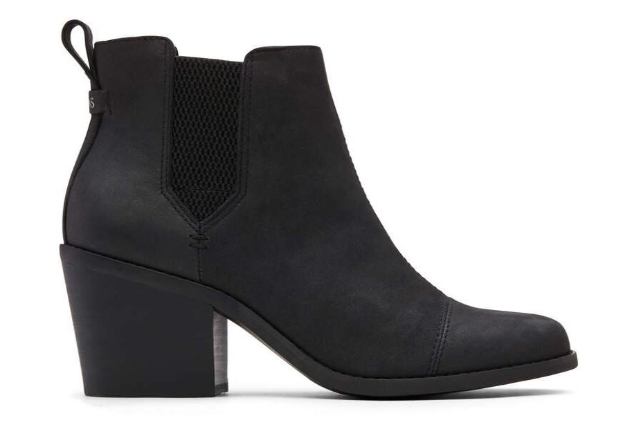 TOMS Boots & Booties | Everly Boot Black Leather Ortholite | Toms