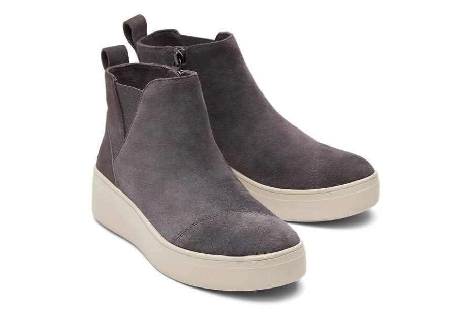 TOMS Boots & Booties | Jamie Slip On Grey Suede Ortholite | Toms