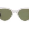 TOMS Sunglasses | Marlowe Vintage Crystal Frame And Bottle Green Lens Sunglass | Toms