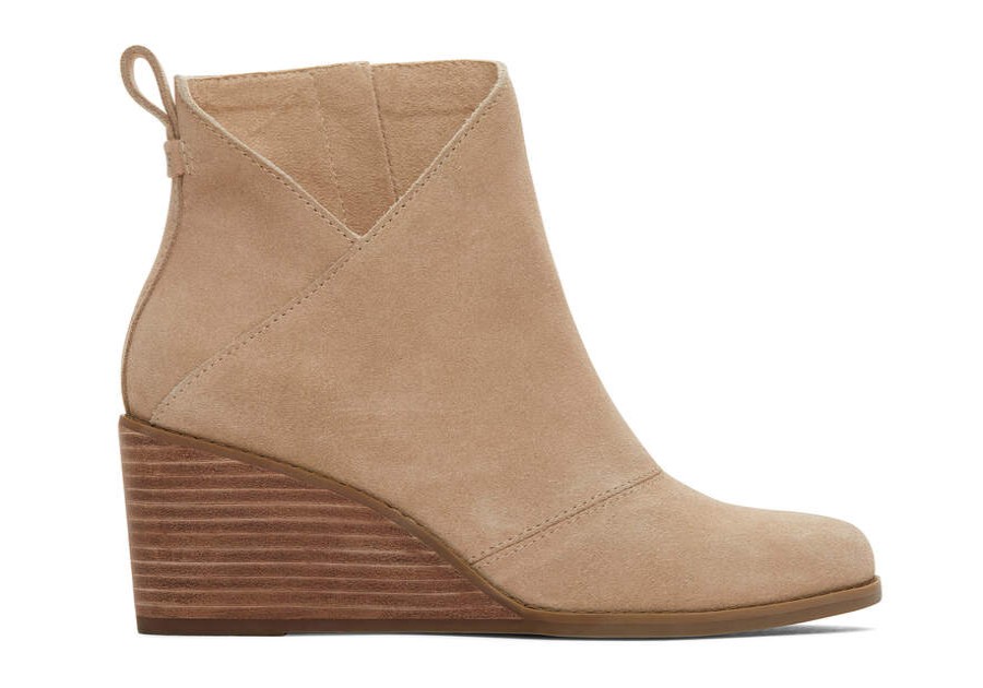 TOMS Boots & Booties | Women'S Natural Suede Sutton Boots | Toms