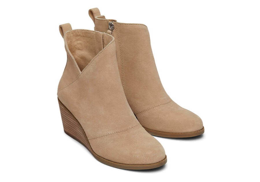 TOMS Boots & Booties | Women'S Natural Suede Sutton Boots | Toms