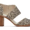 TOMS Dress Casual | Womens Milan Mini Cheetah Canvas Closed Toe Heels | Toms