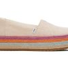 TOMS Alpargatas | Women'S Peach Metallic Valencia Platform Espadrille Slip On | Toms