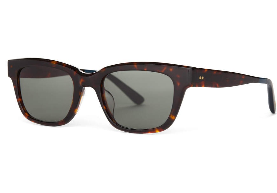 TOMS Sale | Holland Dark Tortoise Frame And Green Grey Lens Sunglass | Toms