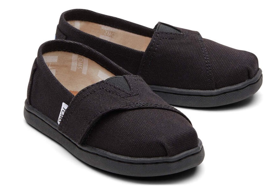 TOMS Matching Styles | Black Canvas Toms Tiny Classics 2.0 | Toms