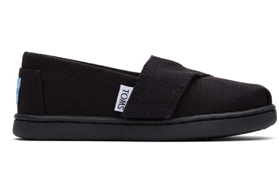 TOMS Matching Styles | Black Canvas Toms Tiny Classics 2.0 | Toms