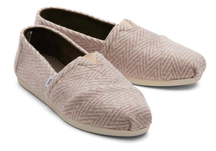 TOMS Alpargatas | Women'S Natural Brushed Herringbone Alpargatas | Toms