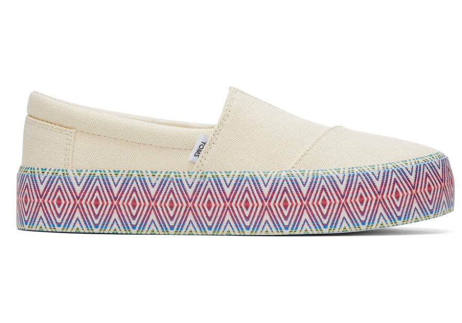 TOMS Platforms | Women'S Cream Diamond Fenix Platform Slip On Sneaker | Toms