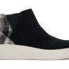 TOMS Exclusives | Women'S Black Plaid Suede Grey Plaid Jamie Sneakers | Toms