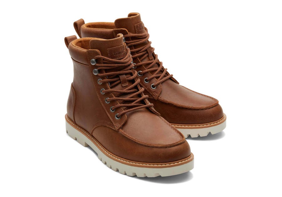 TOMS Winter Essentials | Men'S Brown Water Resistant Leather Palomar Boots | Toms