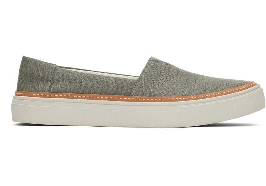 TOMS Exclusives | Women'S Vetiver Grey Parker Refibra Slip On Sneaker | Toms