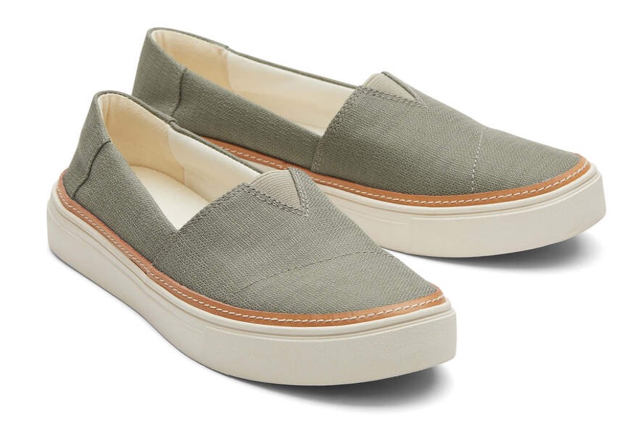 TOMS Exclusives | Women'S Vetiver Grey Parker Refibra Slip On Sneaker | Toms