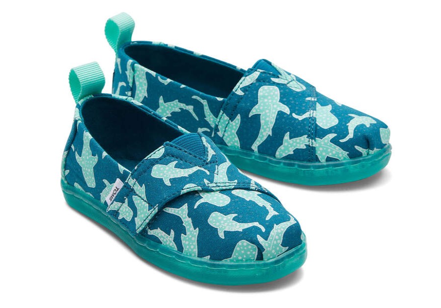 TOMS Prints & Patterns | Tiny'S Green Glow In The Dark Starry Whale Sharks Alpargatas | Toms