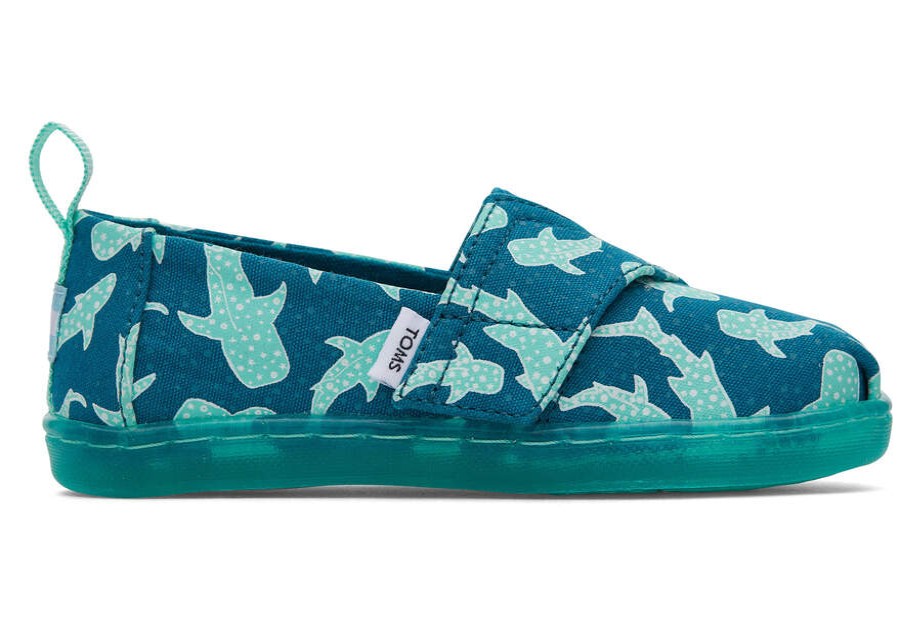 TOMS Prints & Patterns | Tiny'S Green Glow In The Dark Starry Whale Sharks Alpargatas | Toms