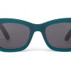 TOMS Sunglasses | Traveler Collection Paloma Matte Deep Forest Frame Dark Grey Lens | Toms