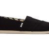 TOMS Alpargatas | Women'S Alpargata Black Wide Recycled Cotton Espadrille | Toms