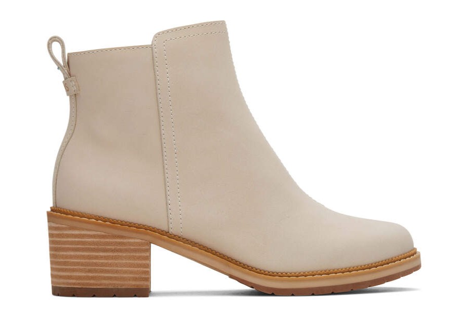 TOMS Boots & Booties | Women'S Beige Marina Leather Boot | Toms