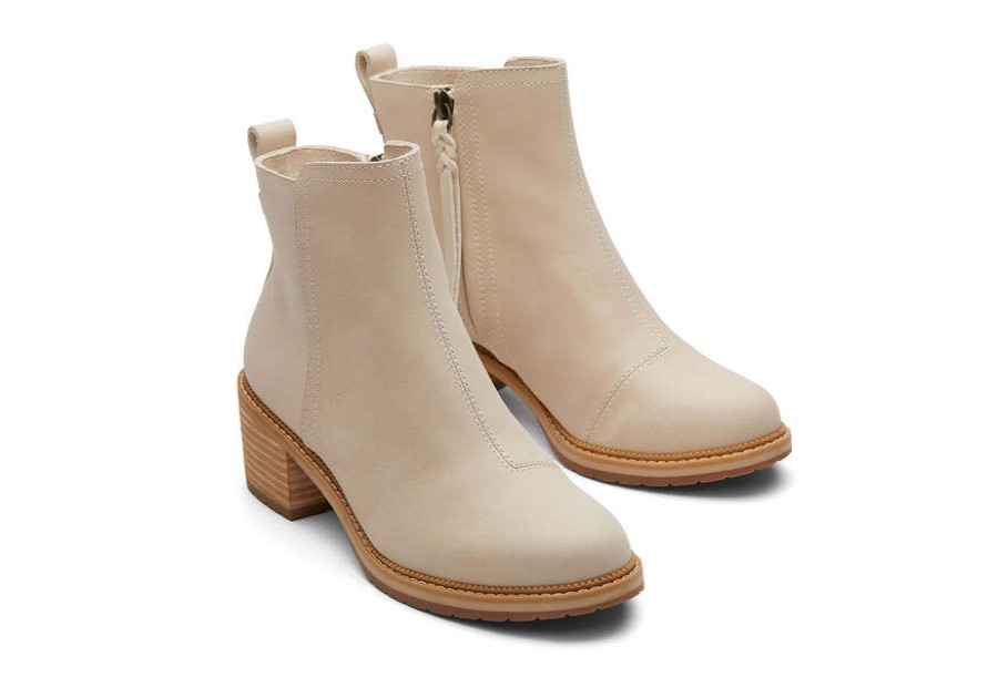 TOMS Boots & Booties | Women'S Beige Marina Leather Boot | Toms