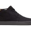 TOMS Earthwise | Black Canvas Mens Carlo Mid Top Sneakers | Toms