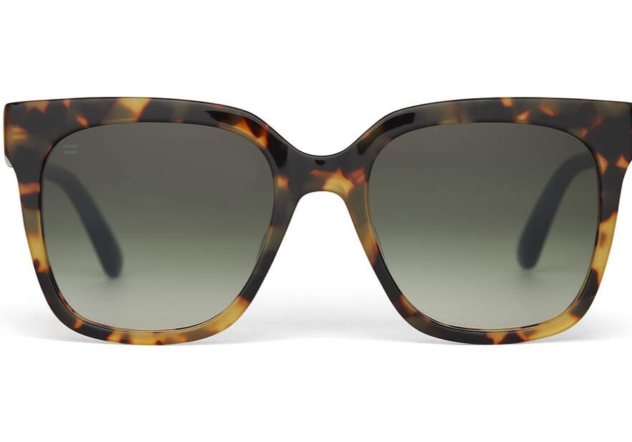 TOMS Sunglasses | Natasha Blonde Tortoise Frames Deep Oliver Gradient Lens | Toms