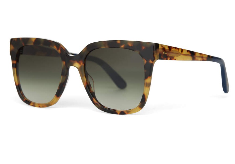 TOMS Sunglasses | Natasha Blonde Tortoise Frames Deep Oliver Gradient Lens | Toms