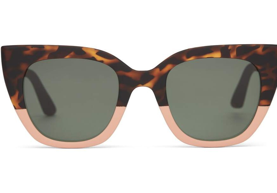 TOMS Sunglasses | Traveler Sydney Matte Blonde Coral Tortoise Sunglasses | Toms