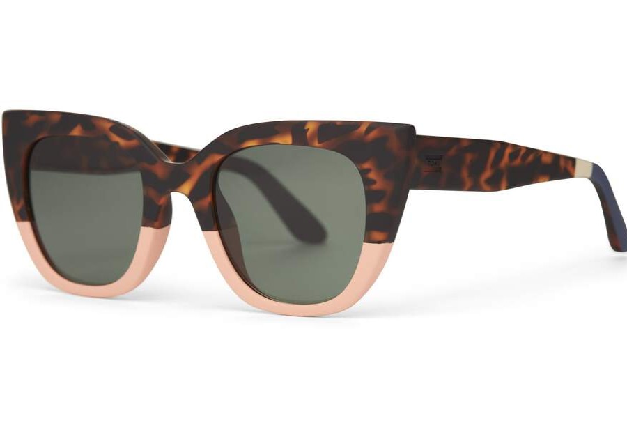 TOMS Sunglasses | Traveler Sydney Matte Blonde Coral Tortoise Sunglasses | Toms