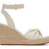 TOMS Espadrilles | Women'S Cream Marisela Twist Wedge Heel Sandal | Toms