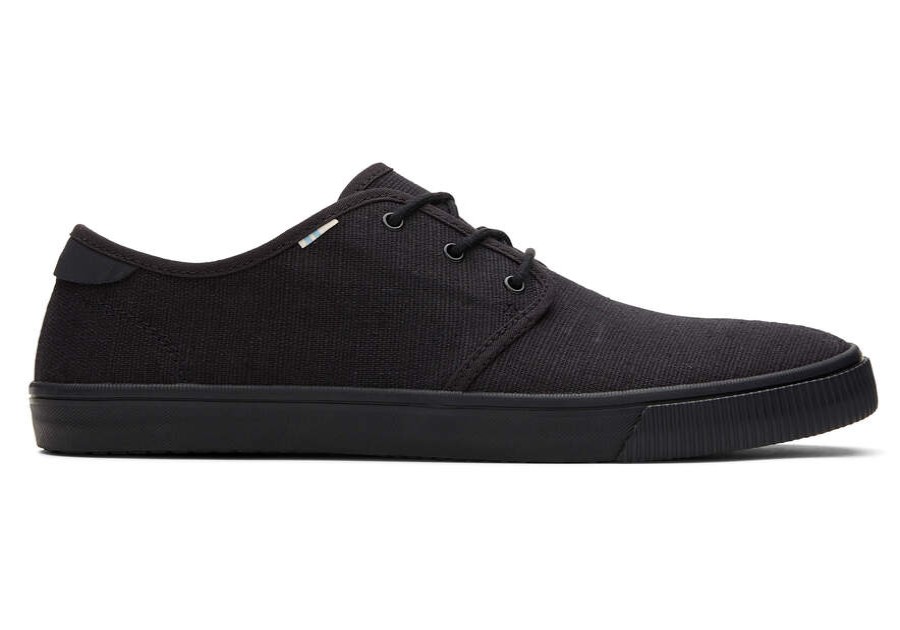 TOMS Special Occasions | Black On Black Heritage Canvas Mens Carlo Sneaker Topanga Collection | Toms