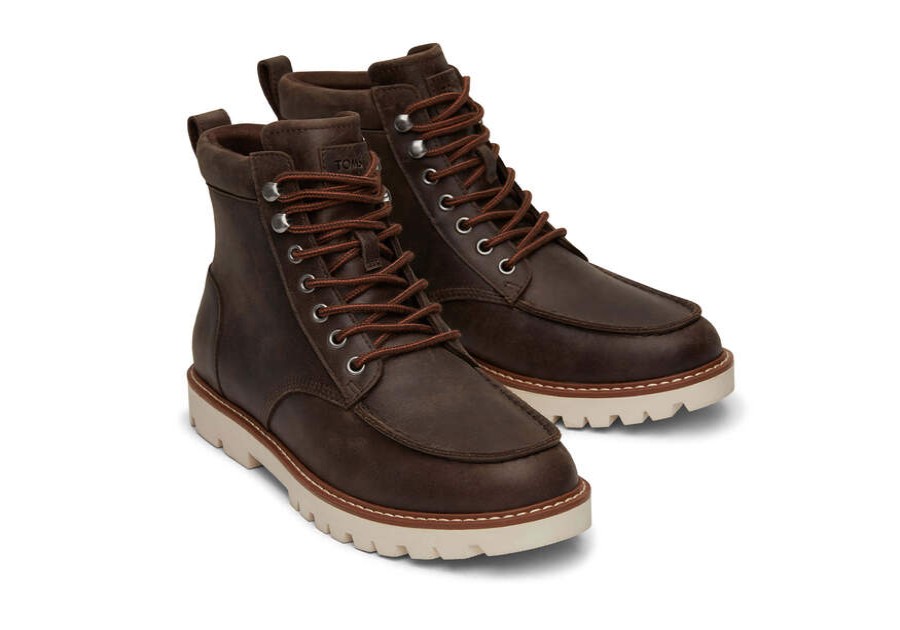 TOMS Winter Essentials | Men'S Brown Water Resistant Leather Palomar Boots | Toms