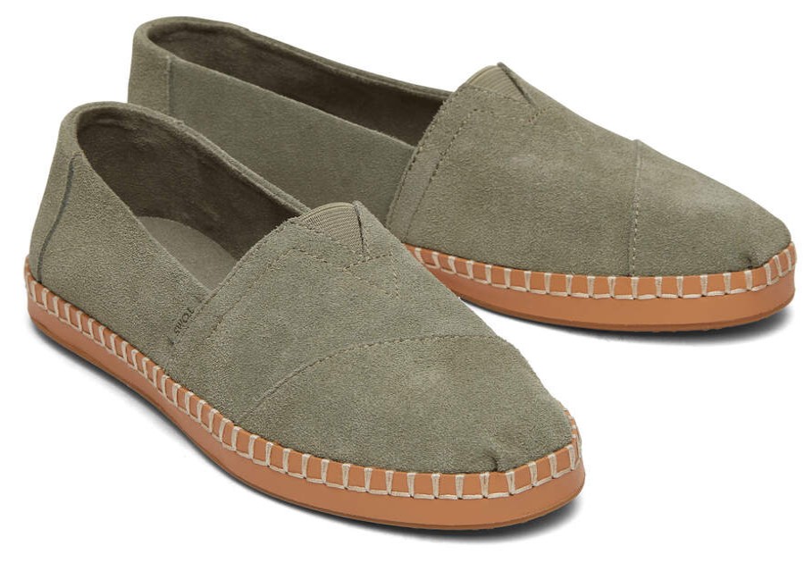 TOMS Alpargatas | Women'S Grey Suede Alpargatas | Toms