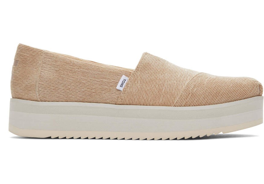 TOMS Alpargatas | Women'S Natural Micro Corduroy Alpargatas | Toms