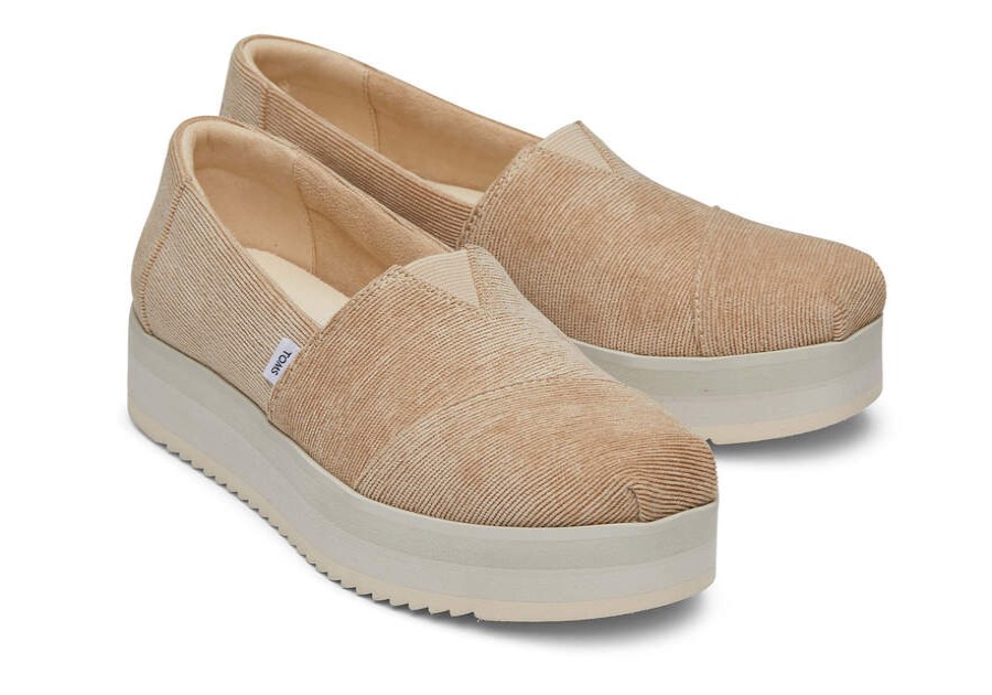 TOMS Alpargatas | Women'S Natural Micro Corduroy Alpargatas | Toms