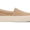 TOMS Platforms | Women'S Natural Suede Fenix Platform Slip-On Sneakers | Toms