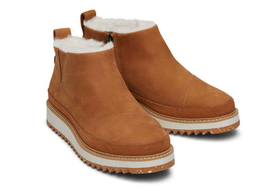 TOMS Boots & Booties | Women'S Brown Leather Suede Marlo Boots | Toms