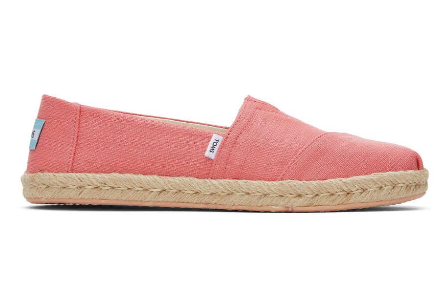 TOMS Alpargatas | Women'S Peach Alpargata Refibra Rope Espadrille Slip On | Toms