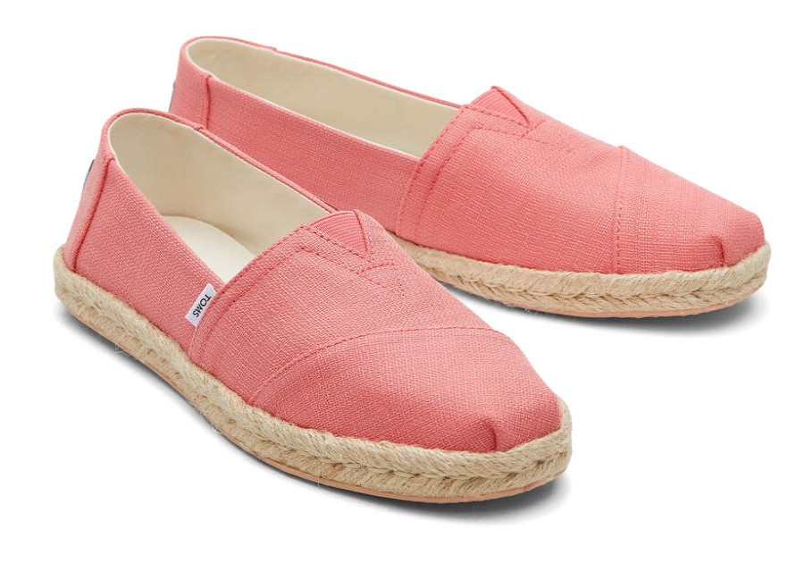 TOMS Alpargatas | Women'S Peach Alpargata Refibra Rope Espadrille Slip On | Toms