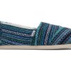 TOMS Alpargatas | Women'S Navy Multi Embroidered Chenille Faux Fur Alpargatas | Toms