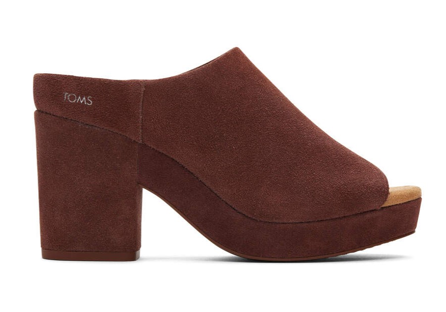 TOMS Dress Casual | Women'S Brown Suede Florence Heel | Toms