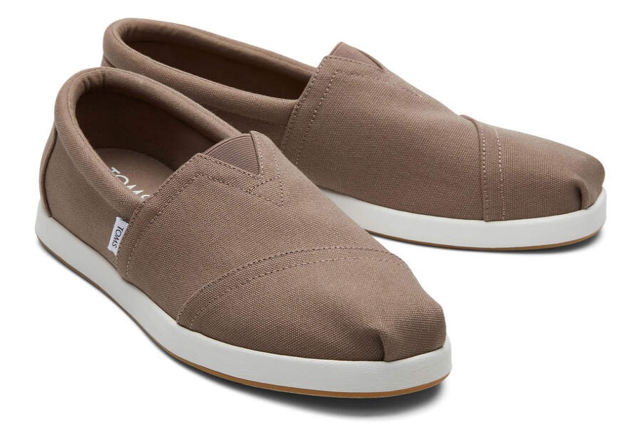 TOMS Earthwise | Men'S Grey Brown Recycled Cotton Canvas Alpargatas | Toms